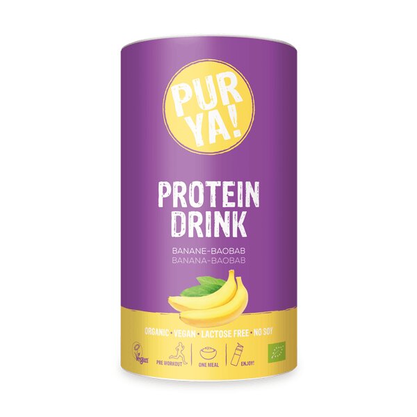 PURYA! Vegan Protein Drink - Banane-Baobab, 550g
