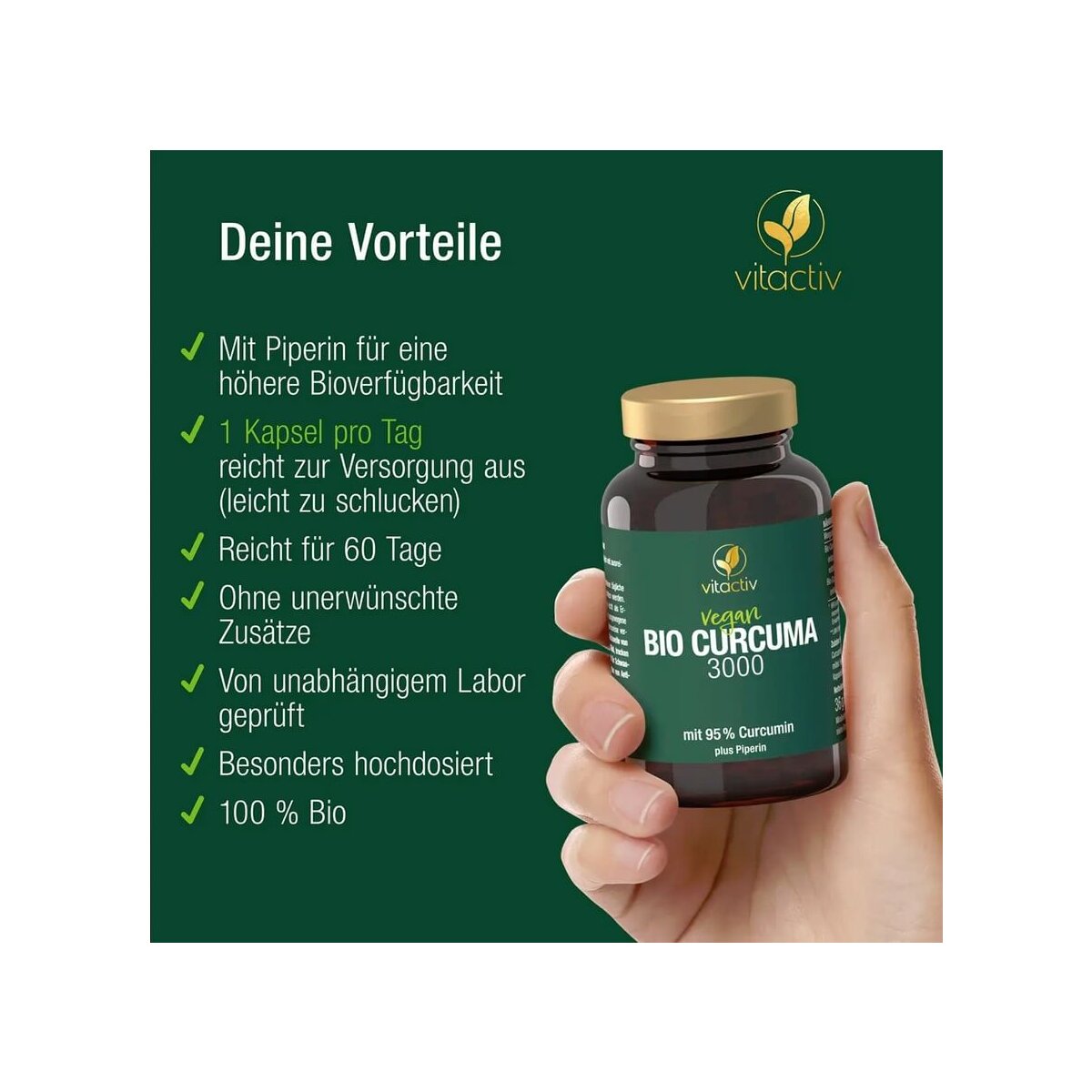 Bio Curcuma BIO CURCUMA 3000 Kapseln, CHF 25.90