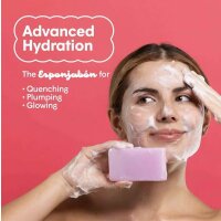 ESPONJABÓN Hyaluronsäure – 2-in1 Seife und Schwamm mit Hyaluron für trockene Haut
