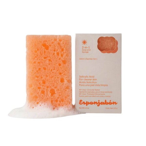 ESPONJABÓN Salicylsäure – 2-in-1 Seife & Schwamm mit BHA gegen Body Acne