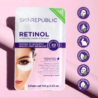 SKIN REPUBLIC Retinol Augenpatches – 3 Paar Anti-Aging Hydrogel