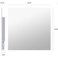 Hombli Smart IR Glass Heatpanel 400w - Spiegel Infrarotheizer