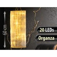 Lunartec Organza-Lichterschlauch: 60 cm Lichtskulptur mit 20 LEDs