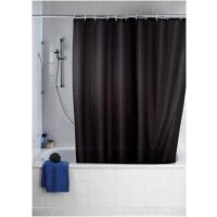 Wenko Duschvorhang Uni Black180x200cm