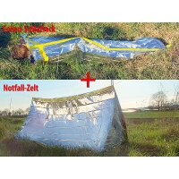 Semptec Survival-Set mit Notfall-Zelt und Folien-Schlafsack