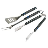 Grillbesteck mit längenverstellbaren Griffen
