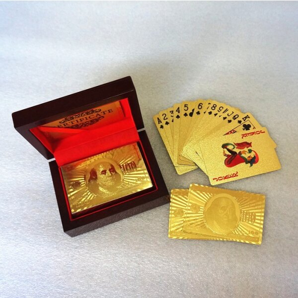 Gold Poker Karten - 24 Karat vergoldet