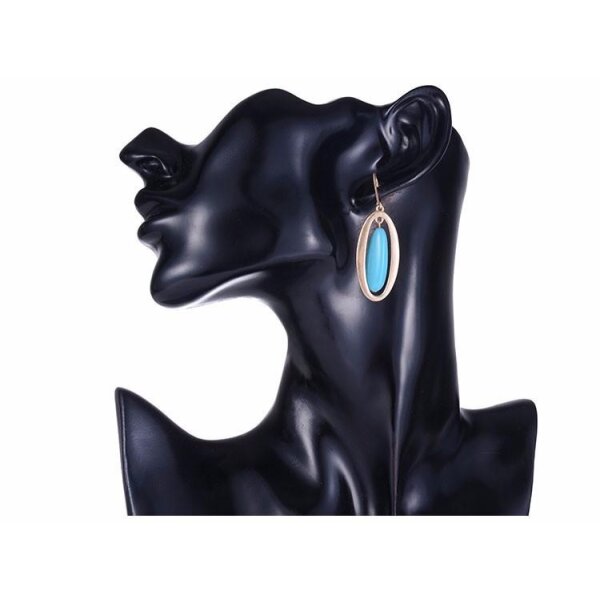 Ohrhänger Blue Resin Beads